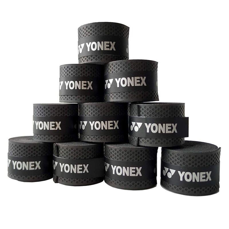 YONEX-Bandas de sudor para raqueta de tenis, 10 unidades por lote, antideslizantes, transpirables, para el sudor, para deporte, bádminton