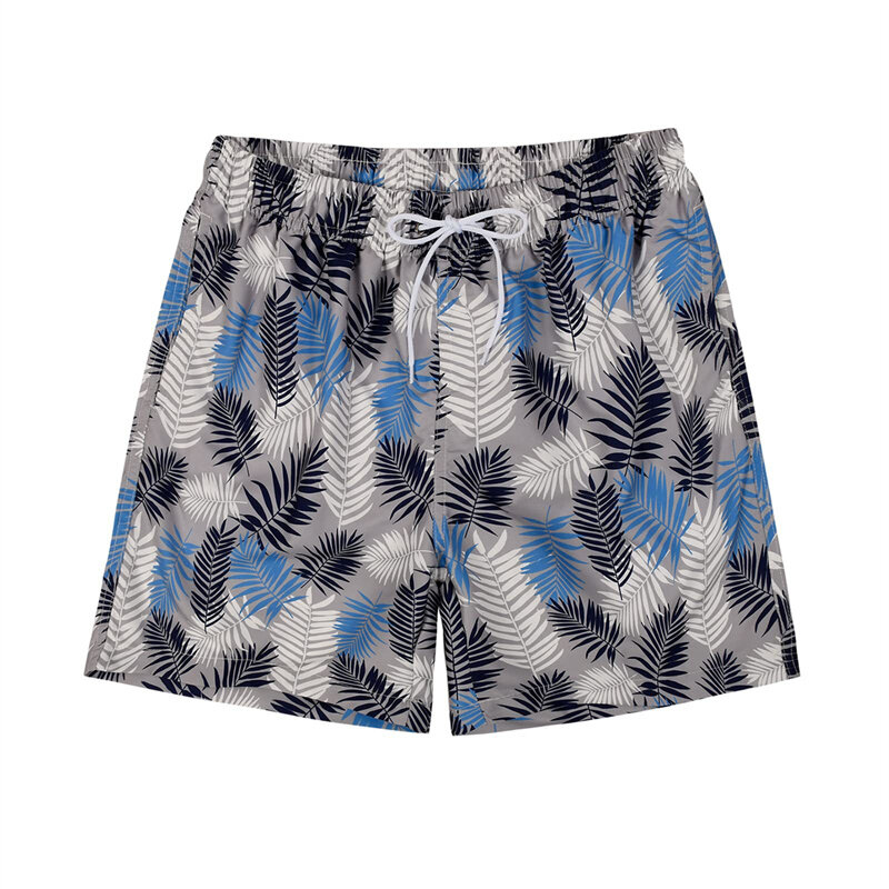 Pantalones cortos hawaianos con estampado de plantas en 3d para hombre, Shorts de playa de flamenco para deportes al aire libre, tabla de Surf, bañadores de secado rápido
