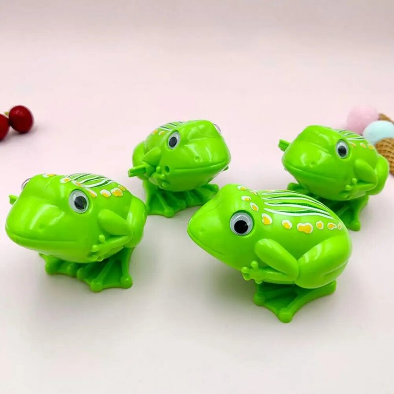 Child-friendly Wind-up Toy Educational Wind-up Frog Toy for Kids Interactive Clockwork Running Animal Toy for Boys Girls Fun