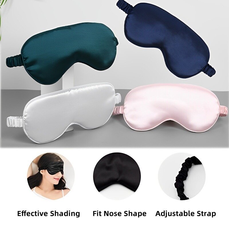 Eye Mask For Sleeping Imitated Silk Cover Patch Shading Sleep Eyepatch Travel Eyeshade Health Sleeping Shield Eye Care Tools