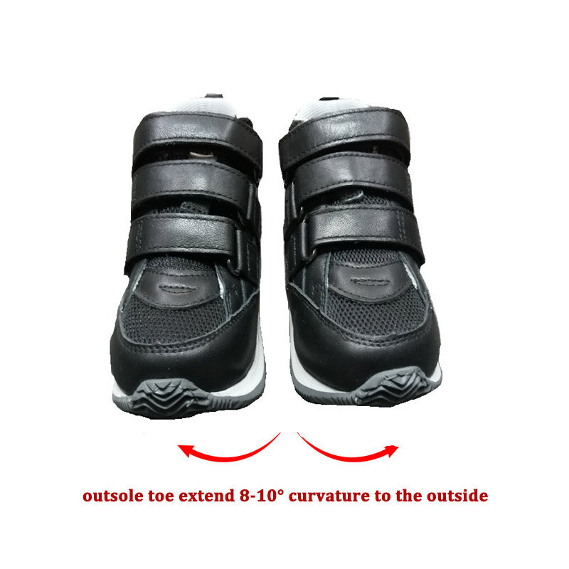 Zapatillas de deporte de cuero para niños pequeños, zapatos ortopédicos para correr con plantilla de soporte de arco