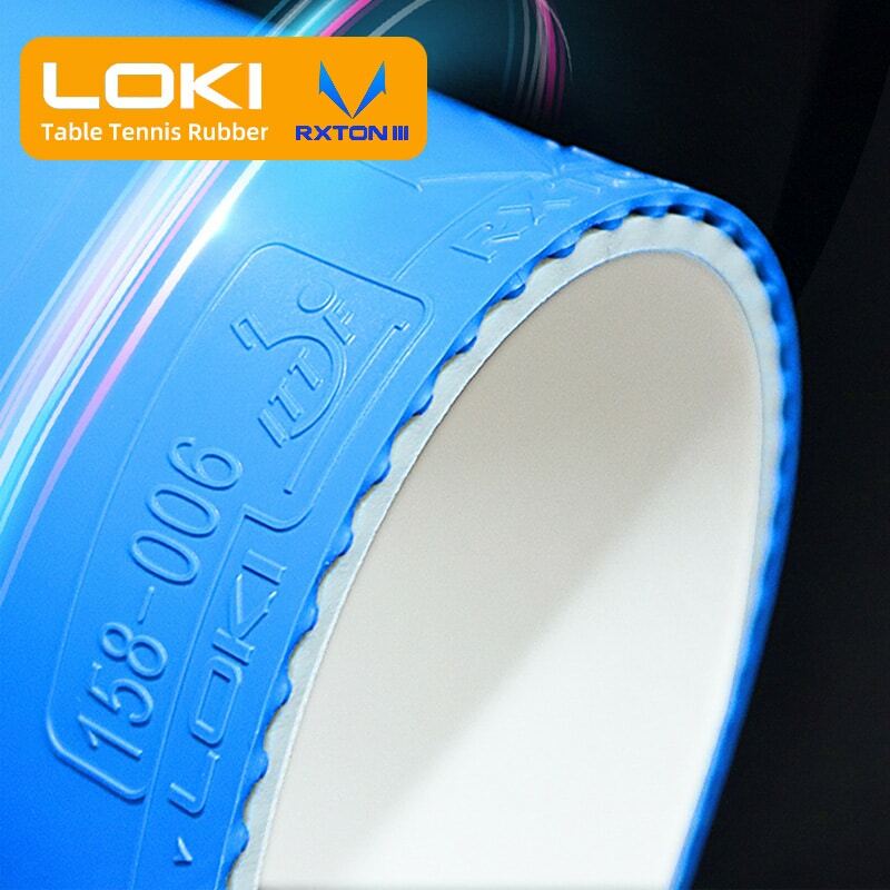 LOKI RXTON 3 Blue Pink Table Tennis Rubber Pimples-in Tacky Ping Pong Rubber with Powerful Elastic Sponge