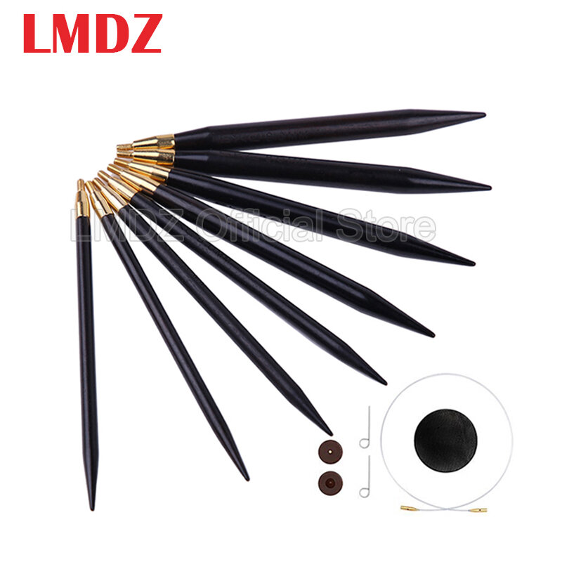 LMDZ 1Pcs High Quality Cable or Sandalwood Circular Knitting Needles Sweater Weaving Tools Wool Cotton Yarn DIY Knit Accessories