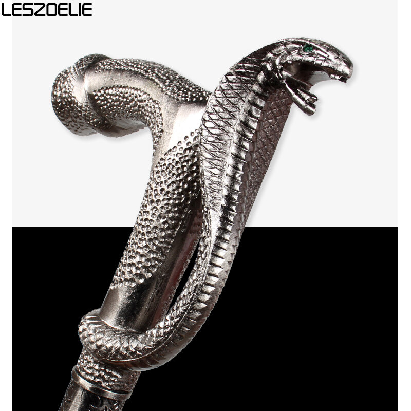 Cobra-cabeça de luxo bengala bengala para homem moda decorativa bengalas festa vintage vara elegante mão andando bengalas