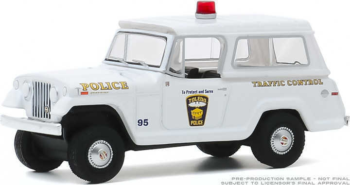 Coche de policía Kaiser Jeep Emperor Jeep, colección de modelos de coches, 1: 64, temporada de pista caliente, 35, 1969