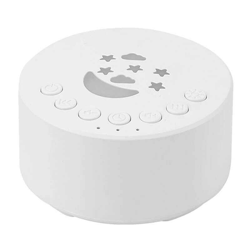 Machine à sons en plastique blanc, 18 sons apaisants, sommeil adulte, relaxant, lecteur sonore de sommeil pour bébé