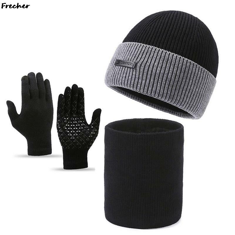 3 sztuk/zestaw zimowe rękawiczki kominiarka szalik kapelusiki dziecięce zestawy dla mężczyzn, kobiet, jazda na nartach, polowanie na wspinaczkę ochrona przed zimnem