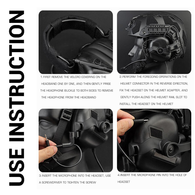 G5 Electronic Tactical Headset Pickup Noise Cancellation Reduction Ear Muffs