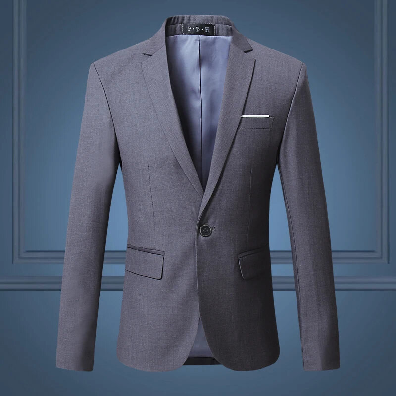 Traje blanco informal ajustado para hombre, traje de negocios, Color sólido, T47