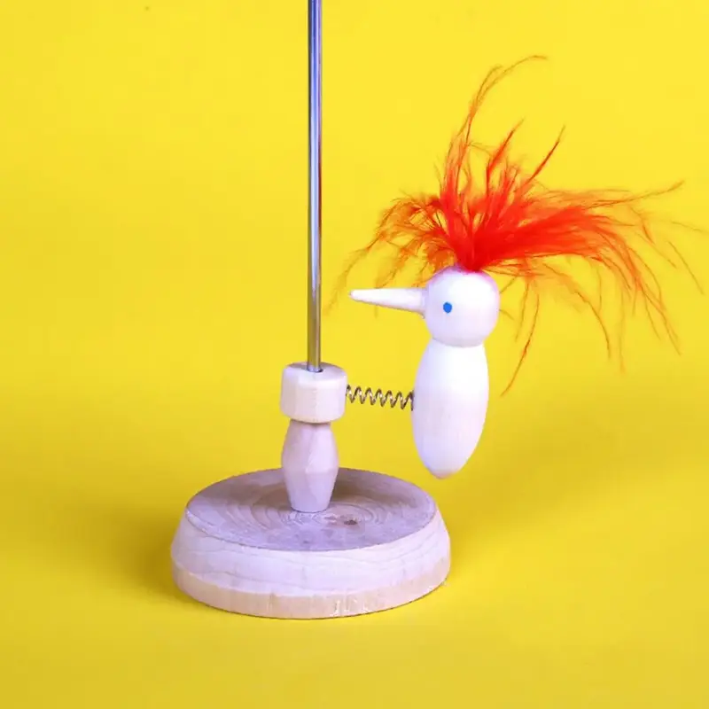 Pájaro carpintero de madera para niños, juguete educativo elástico divertido para aliviar el estrés y ventilar, 1 piezas