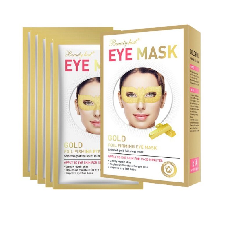 5 Pasang Masker Mata Pengencang Foil Emas 24K Pelembap Anti Penuaan Memperbaiki Menghilangkan Lingkaran Hitam Anti Kerutan Perawatan Mata