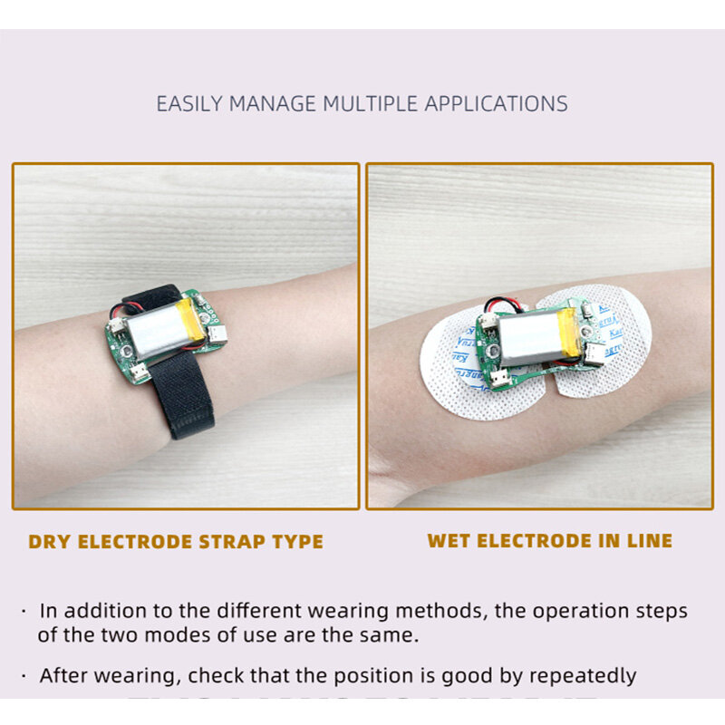 EMG monoconductive muscle electrical sensor, EMG arm loop accelerationgyroscope, bracelet EMG signal acquisition open source