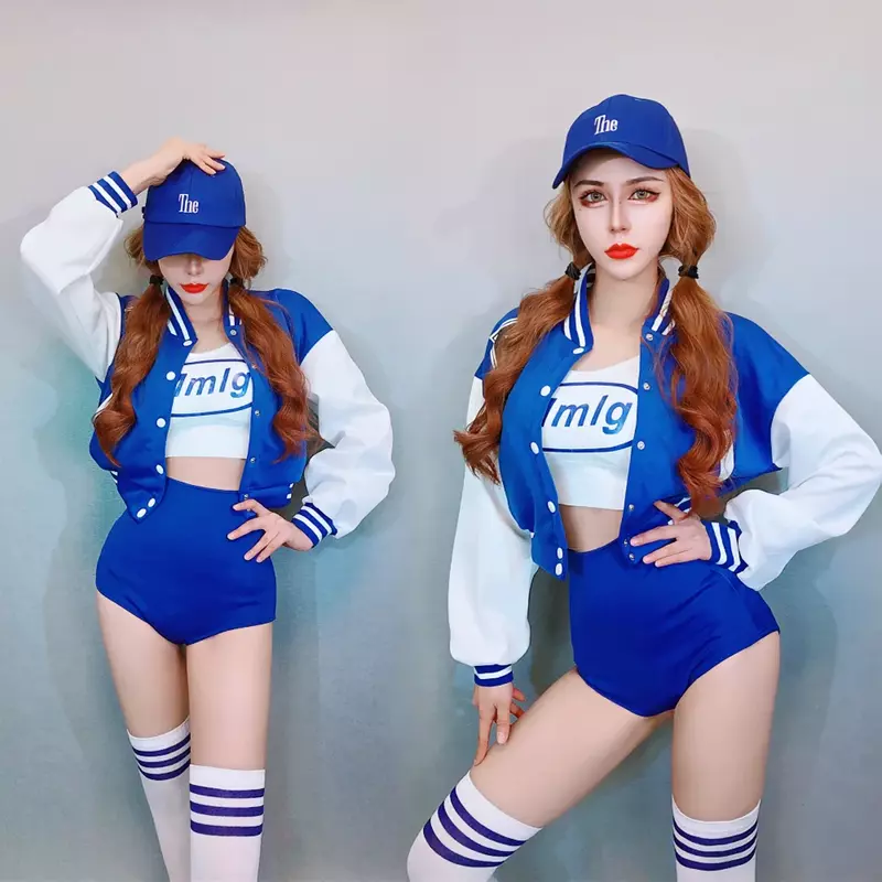 Bar Ds ubiór na przedstawienie nowy koreański taniec dziewczyna grupa Sexy Hip Hop Jazz kostiumy do tańca kobiet Gogo stroje kostium sceniczny DN10841