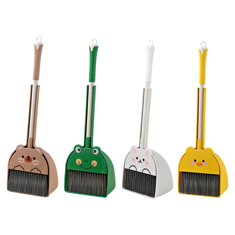 Mini Broom with Dustpan Housekeeping Play Set Pretend Play Toy Funny Cleaning Sweeping Play Set for Kids Age 3-6 Birthday Gifts