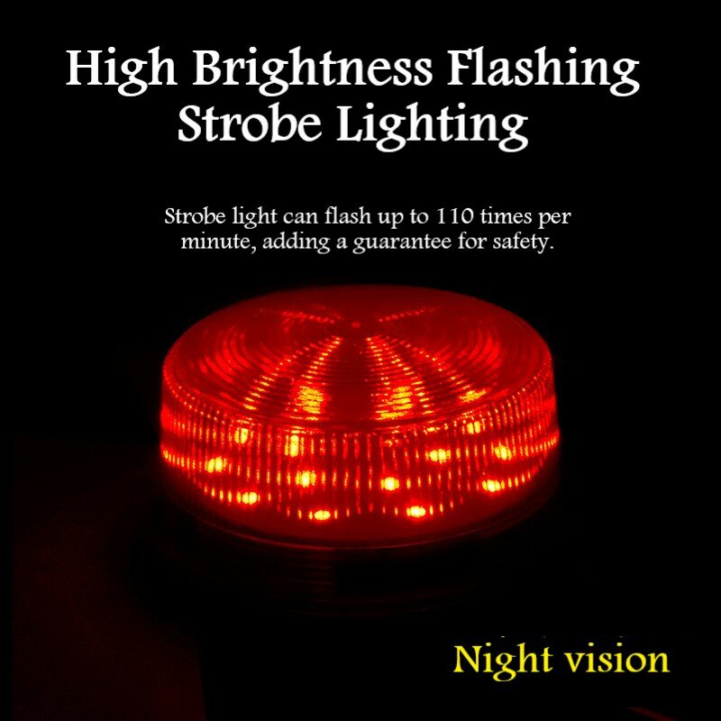 Luz estroboscópica roja, indicador de alarma LED pequeña intermitente para el hogar, 12V/24V/220V