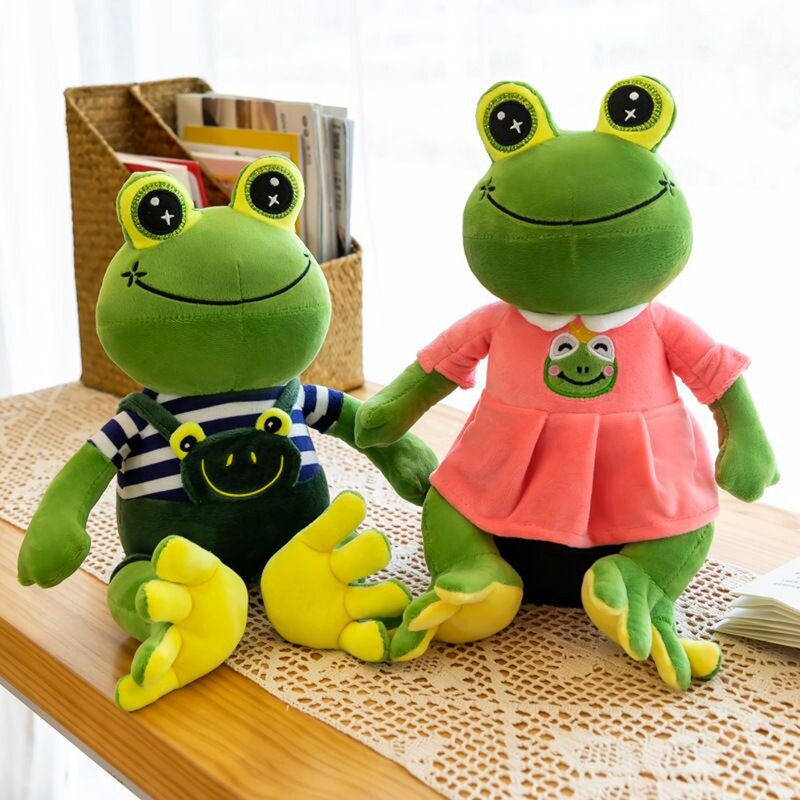 35CM kreskówka żaba pluszowe zabawki para Lnternet Celebrity lalki dla dzieci centrum handlowe aktywności prezenty hurtownie urodziny prezenty