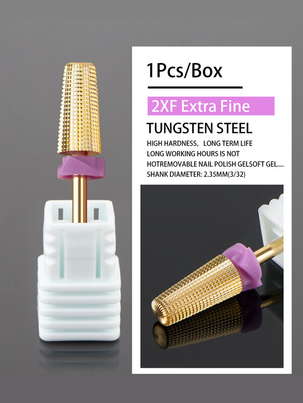 1Pcs NEW 5 in 1 Tungsten Steel Nail Drill Bits Milling Cutter For Remove Nail Polish Gel UV Gel Nail Drill Bit Accessory