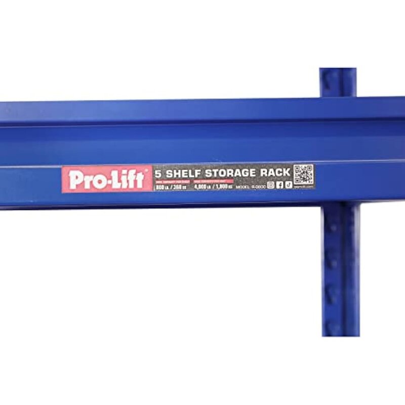 Pro-LifT Garage Storage Shelves - Heavy Duty 5-Tier Adjustable Metal Wire Shelving Units with 4000 lbs Total Capacity Garage
