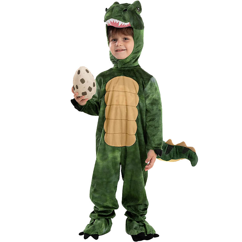 Crianças bonitos Halloween Traje Meninos Criança Unisex T-rex Realista Traje