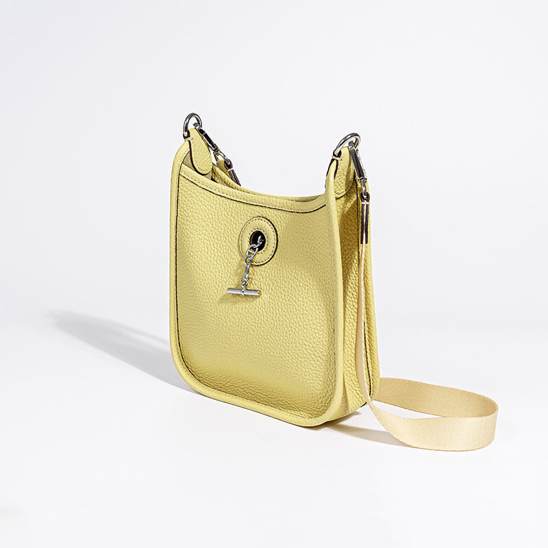 Cowhide Shoulder Single Crossbody Bag Handbags For Women Casual High-Quality Messenger Versatile Luxury Female Multicolored Y2k