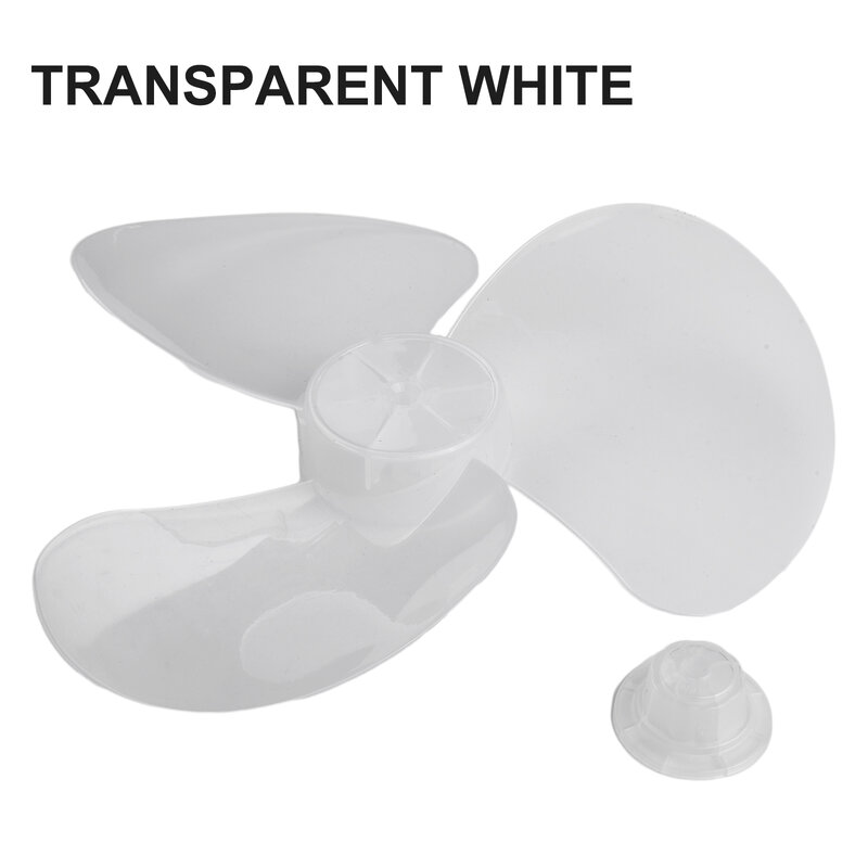Ventilador de plástico transparente para mejorar el hogar, Pedestal de pie de 3 hojas, color blanco, 12 pulgadas
