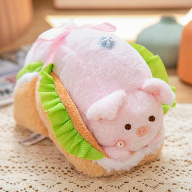 Pig Plush Stuffed Animal Soft & Cuddly Plush Bunny With Cake Hamburger 7.8in Stuffed Animal Plush Pillow For Kids Girls Boys