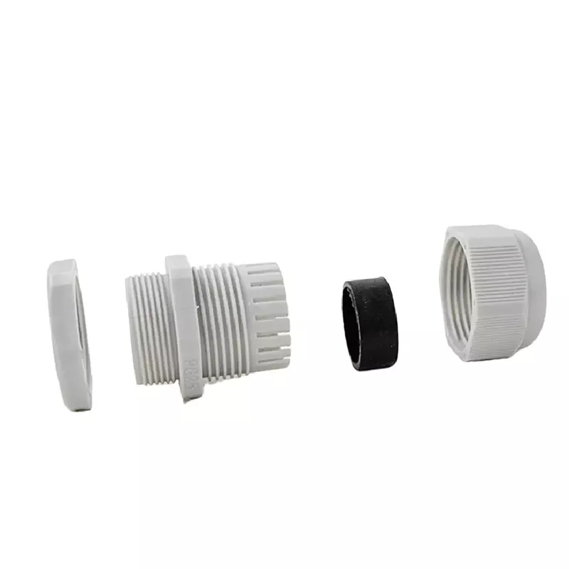 Chống Thấm Nước Cáp Tuyến Kết Nối IP68 Trắng Đen Nylon Nhựa Hệ Mét Cáp M6 M8 M10 M12 M14 M16 M18 Cho 4-Cáp 8Mm 10 Chiếc