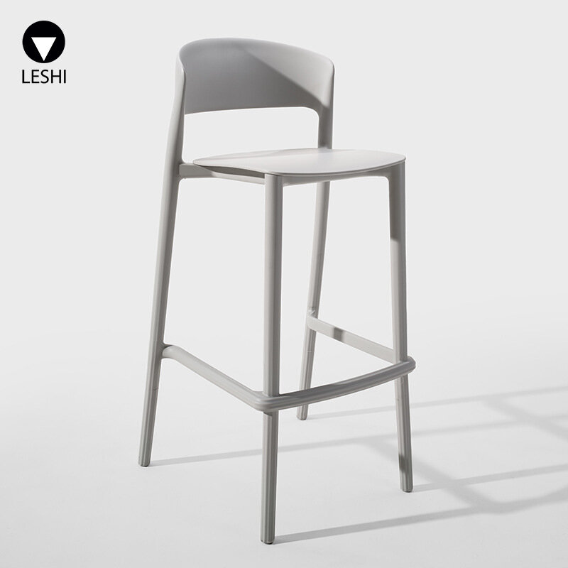 Скандинавский дизайн, простой барный стул, домашняя пластиковая спинка, барный стул, Штабелируемый высокий стул для передней панели