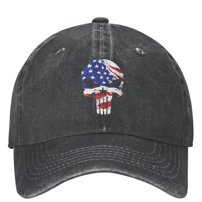 قبعة بيسبول كاجوال بشعار جمجمة للجنسين ، قبعات جري ، هيبي ، هيب هوب ، مراهقون ، ربيع ، الولايات المتحدة الأمريكية ، سائق شاحنة ، موضة ، بيع بالجملة