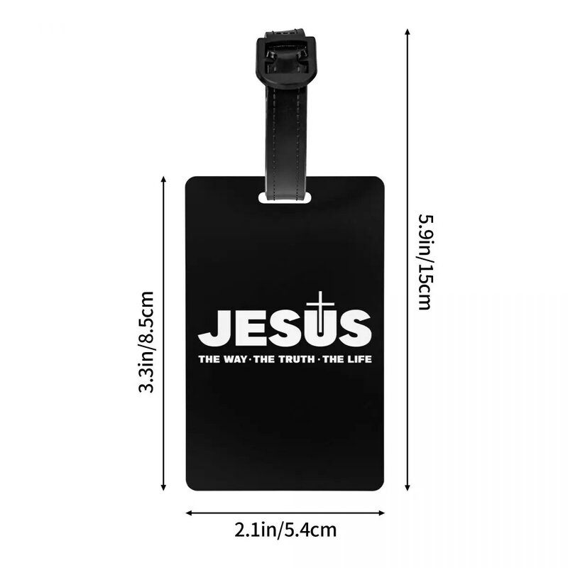 Jesus Christ The Way The Truth The Life Luggage Tags for Travel Suitcase Religion Christian Faith Privacy Cover ID Label