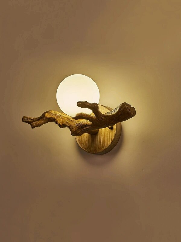Resin Tree Branch Wall Lamps Vintage LED Wall Sconces Bedroom Bedside Corridor Background Wall Lamps Indoor Lighting Home Decor