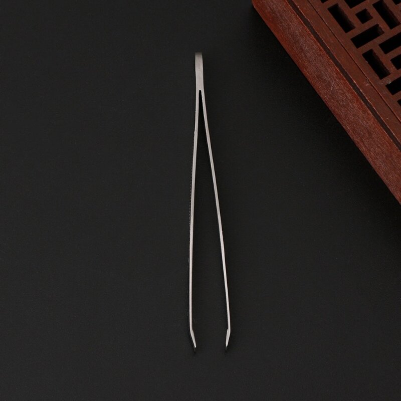 E1YE Professional Stainless Steel Eyebrow Hair Removal Tweezer Flat Tip Tool New