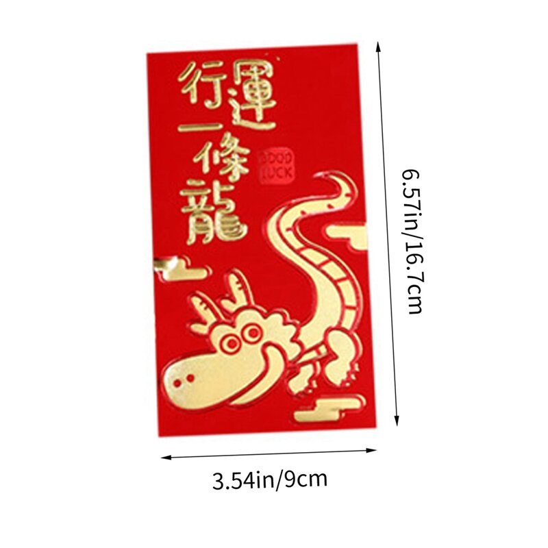 Paket uang keberuntungan Festival Musim Semi amplop merah 36 buah untuk naga 2024 Tahun Baru Tiongkok