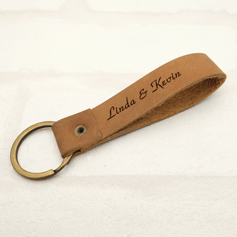 Custom Leather Keychain Engraved Keychain Custom Keychain House Key Fob Our First Home Gift Housewarming Gift New House Gift
