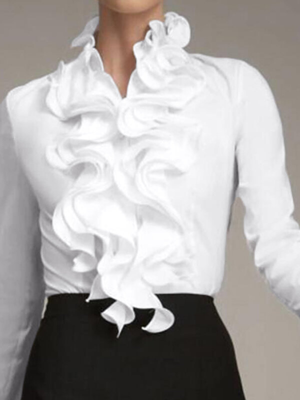 ZANZEA-tops femininos de botão assimétrico, blusas casuais, lapela elegante, camisas de manga comprida, tops grandes, primavera, 2023