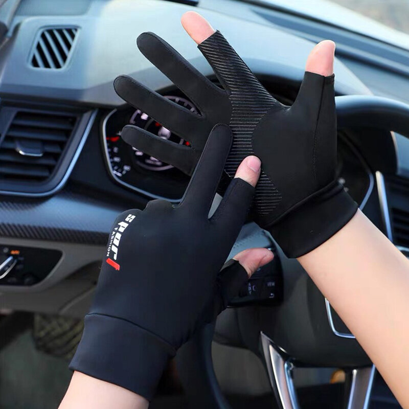 Cycling Bicycle Gloves Breathable Ice Silk Non-Slip Anti-UV Touch Screen Gloves