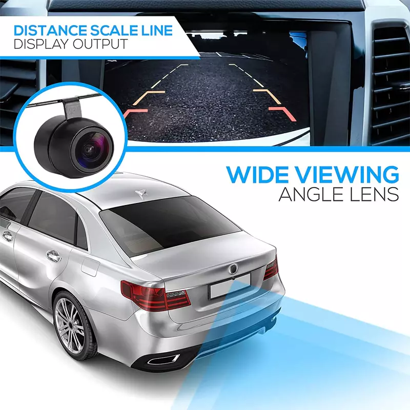 Câmera de visão traseira do carro, visão noturna, inversão, estacionamento automático, IP68 impermeável, LED CCD, Auto Backup Monitor, 170 Graus HD Image