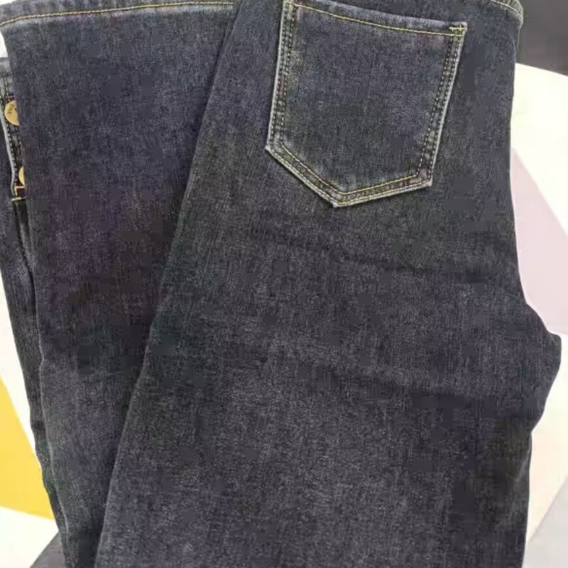 Frauen Jeans Slim Button Denim Hipster Frühling All-Match hohe Taille Vintage knöchel lange Taschen koreanischen Stil Schlitz Mode neue Passform