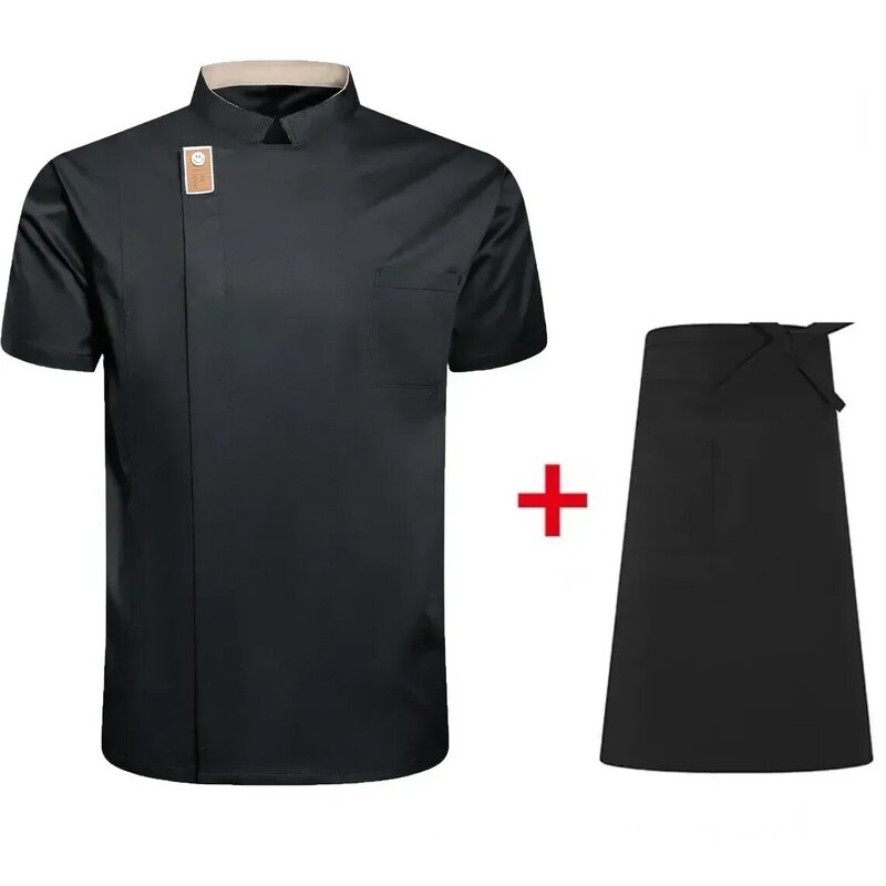 Nosić w restauracji płaszcz piekarniczy najnowsze kobiety Catering dla mężczyzn krótki jednolity rękaw kucharz kuchni kurtka odzież kuchni