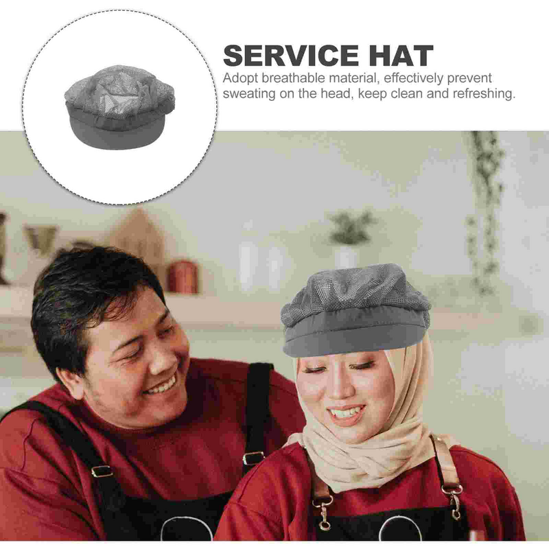 Topi kostum koki dekoratif restoran Pria Wanita, topi katering memasak dapur