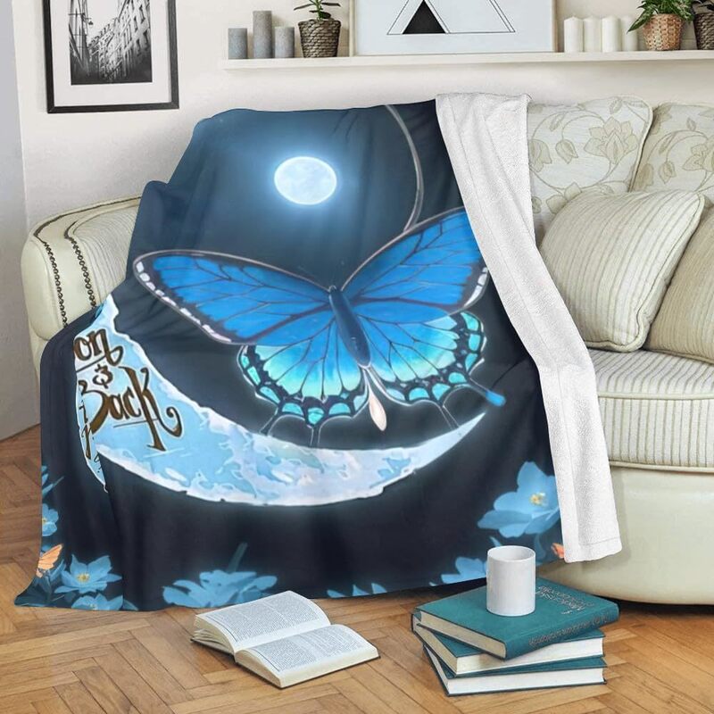 Индивидуальное одеяло с именем и текстом, индивидуальное мягкое шерстяное одеяло с надписью «I Love You to The Moon and Back»