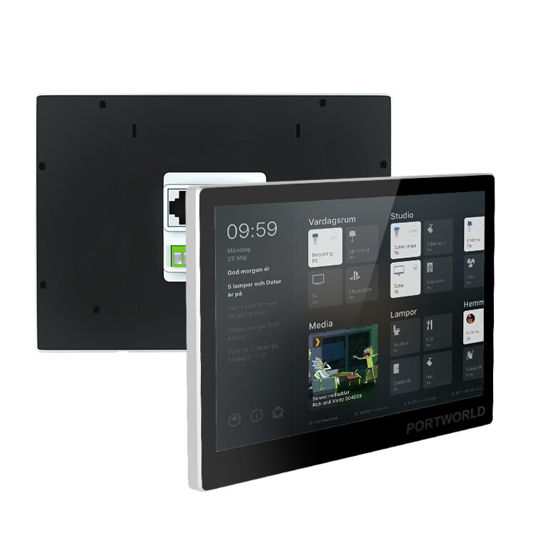 YC-SM10P Smart home automation 10 inch IPS touch screen landscape display Android AIO POE tablet inwall mount