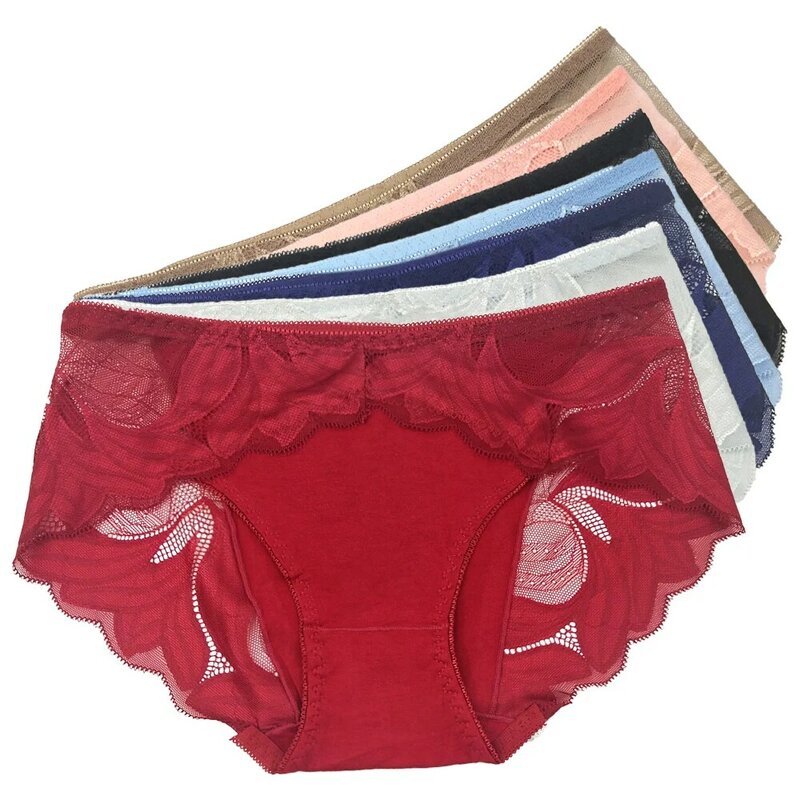 Frauen Spitze Sexy Briefs Low-Rise Panties Junge Damen Neue Mode Floral Unterwäsche M-XL Panty Dessous Unterhose