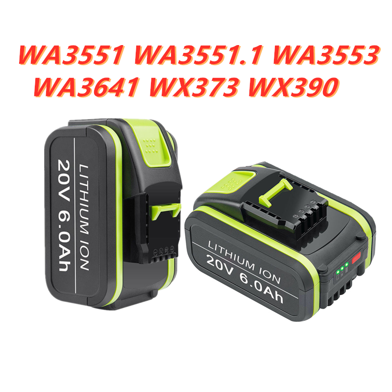 Сменная литий-ионная Батарея Worx Max, 20 в, 9000 мАч, WA3551, WA3551.1, WA3553, WA3641, WX373, WX390, перезаряжаемая батарея, инструмент