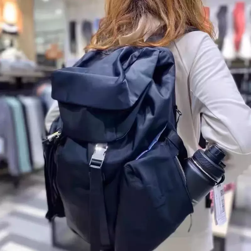 Lulu tas punggung Ultra ringan kapasitas besar, ransel olahraga 14L/25L parasut tahan air, tas Yoga, tas Hiking, tas punggung wanita