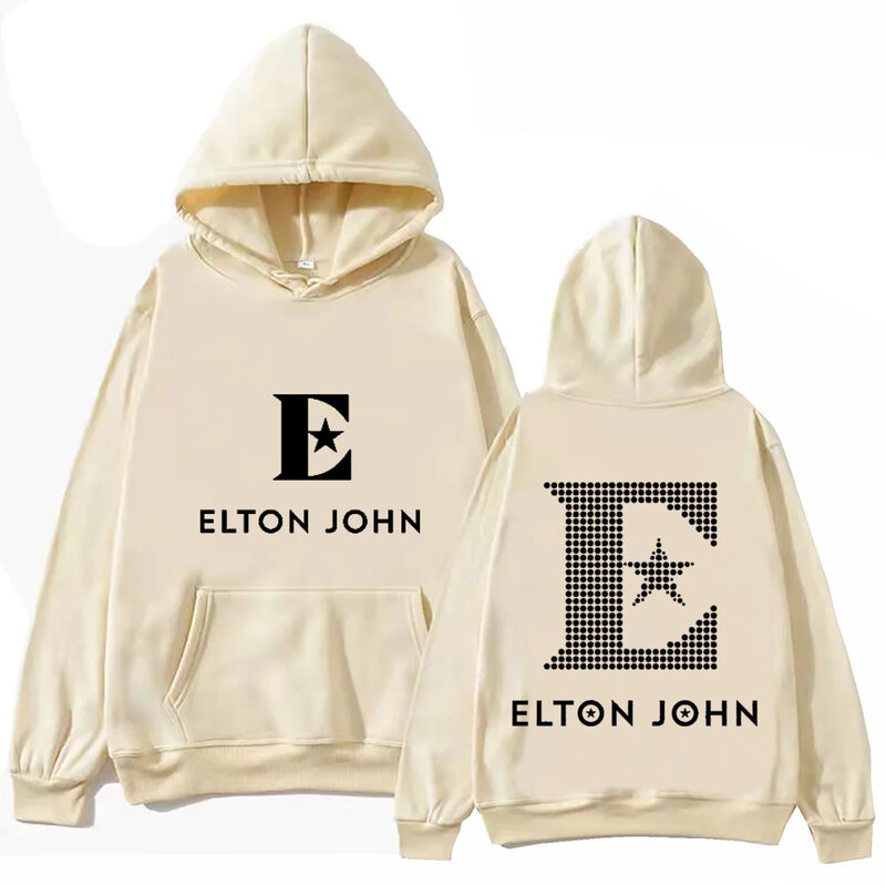 Elton John Hoodie diamantes, moletom manga comprida, tops casuais, presente para fãs de música, primavera e verão 2024