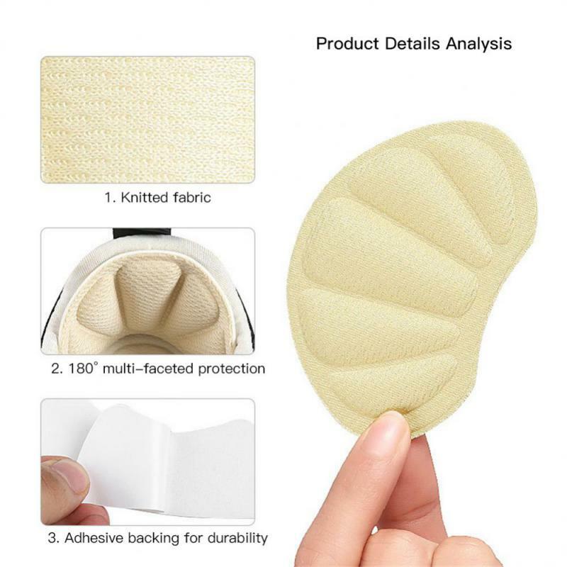 1Pair Heel Insoles For Sports Shoes Haigh Heel Inserts Pain Relief Anti-wear Cushion Pad Back Adhesive Shoe Pads Sponge Insole
