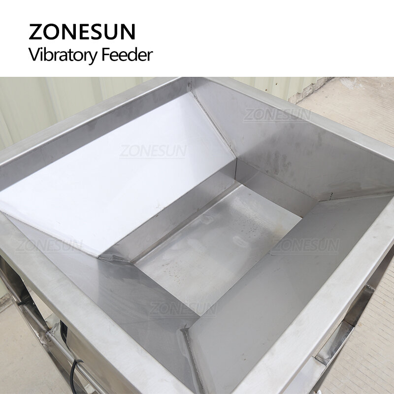 ZONESUN-alimentador vibratorio de gránulos de ZS-VF50, línea de producción de partículas de frijol, polvo electromagnético automático