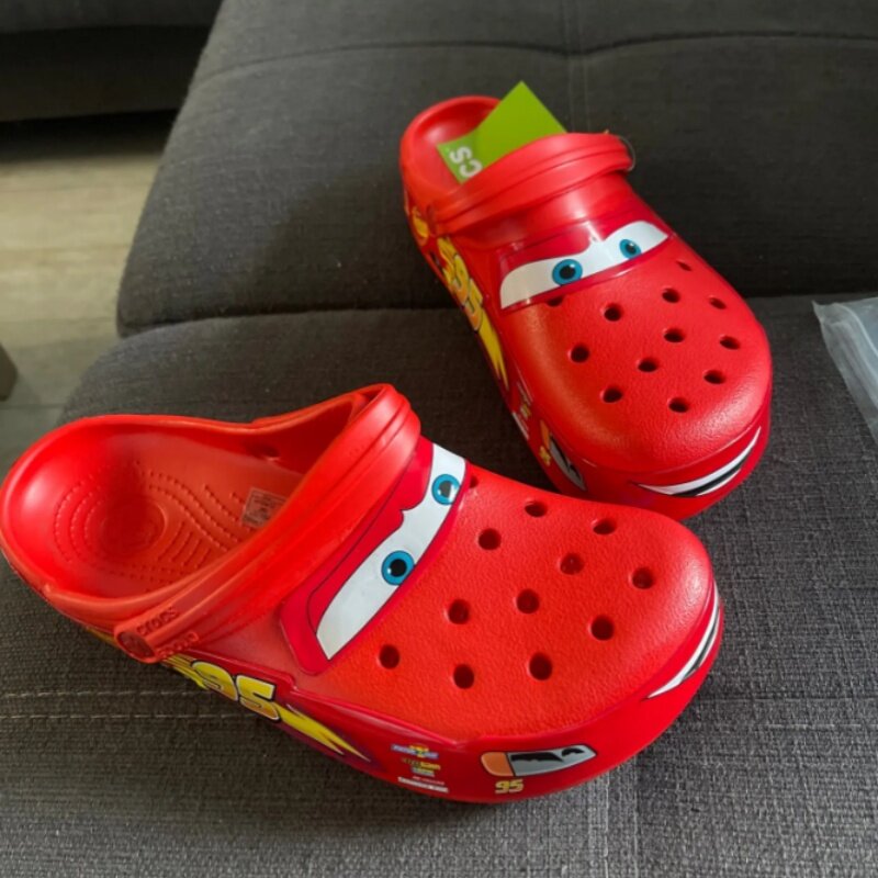 Aoger Disney zygzak Mcqueen Pixar z litego wodoodporne kapcie obuwie plażowe sandały na co dzień buty Eva do kostek