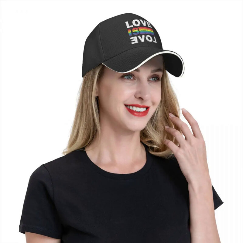 Pride LGBT Gay Love Love Is Love Dad Hats Pure Color Women's Hat Sunprotection Baseball Caps Peaked Cap